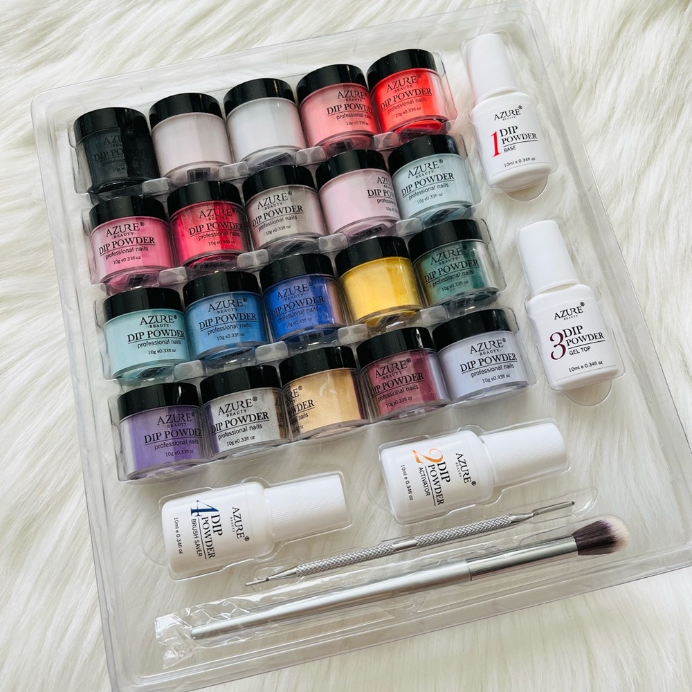Azure Dip Powder Nail Kit With Tools